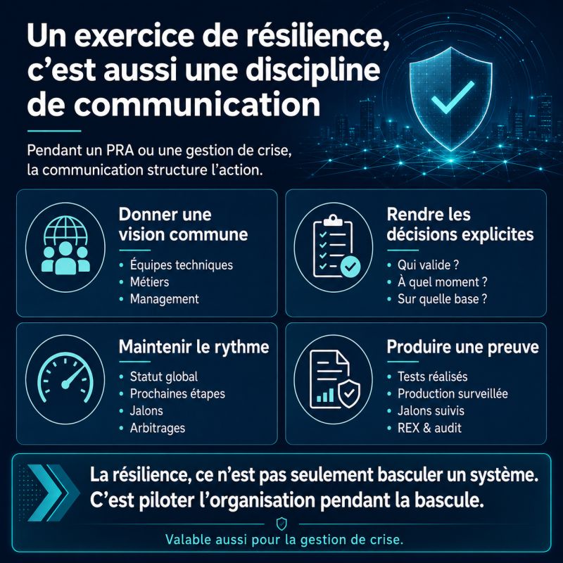 Illustration de l'article Un exercice de résilience, c’est aussi une discipline de communication