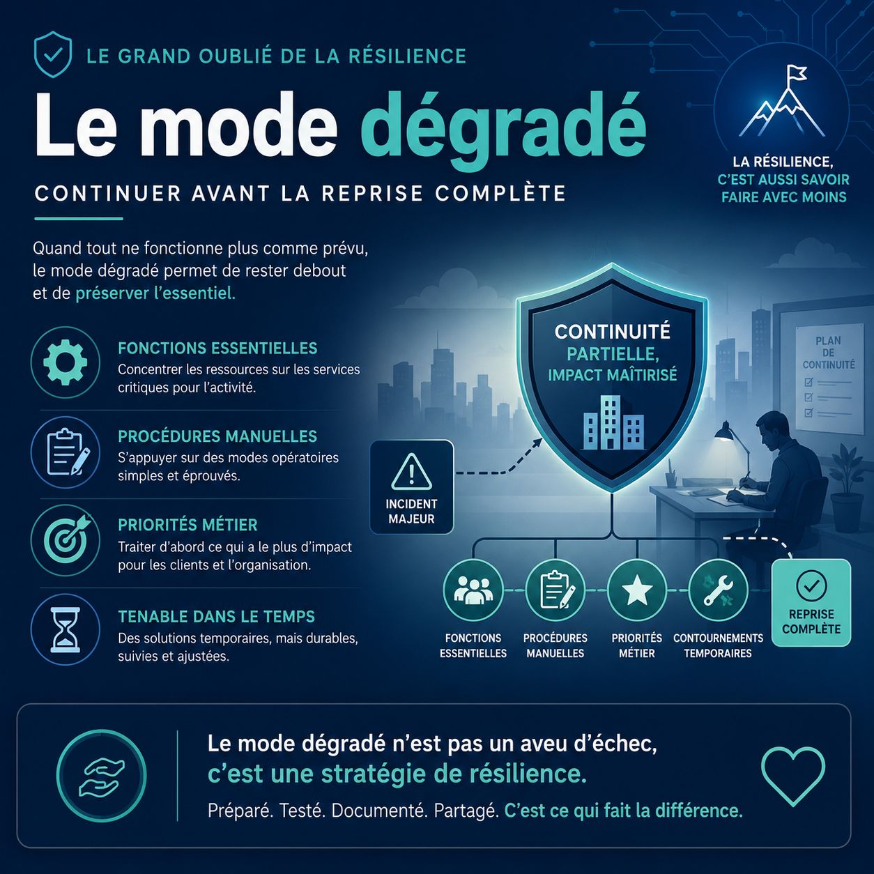 Illustration de l'article Le mode dégradé : le grand oublié de la résilience