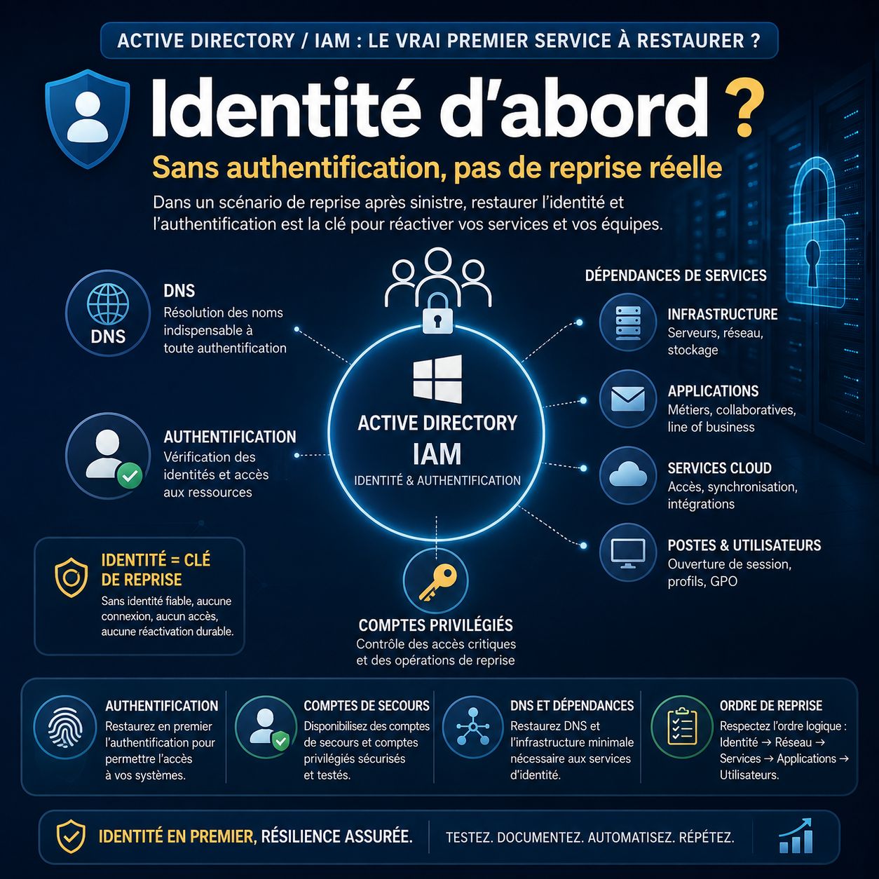 Illustration de l'article Active Directory / IAM : le vrai premier service à restaurer ?