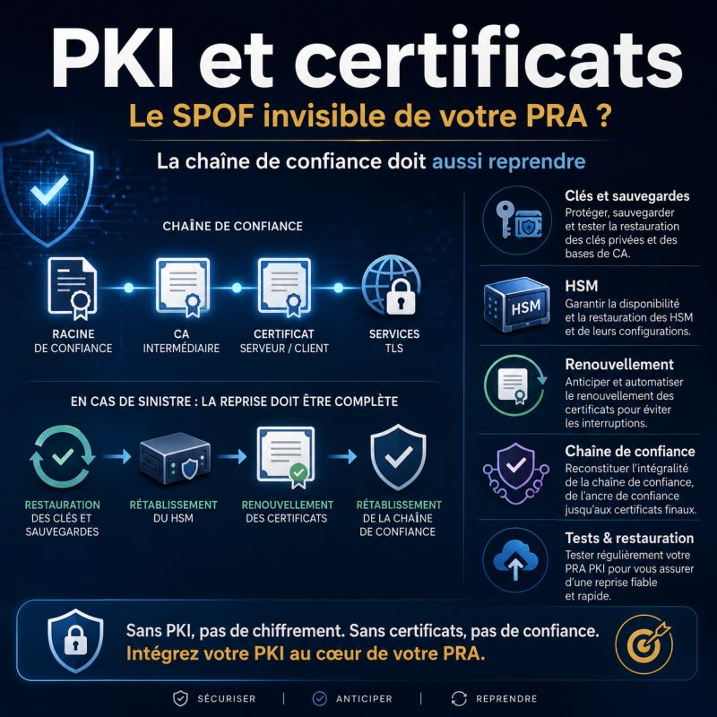 Illustration de l'article PKI et certificats : le SPOF invisible de votre PRA ?