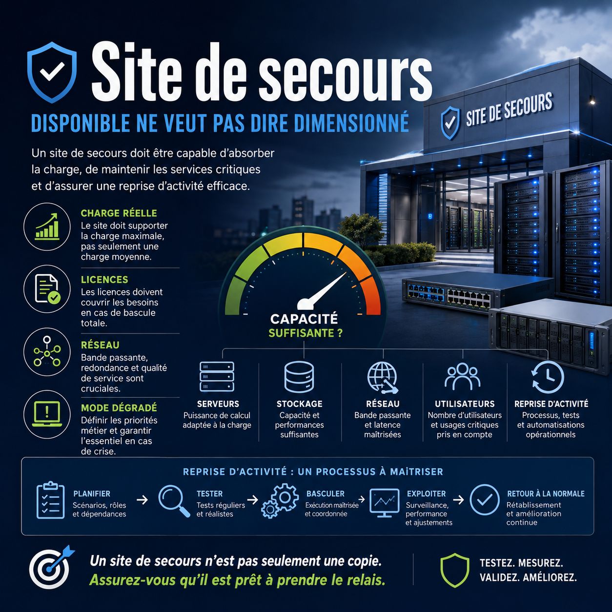 Illustration de l'article Votre site de secours est-il réellement dimensionné pour la reprise ?
