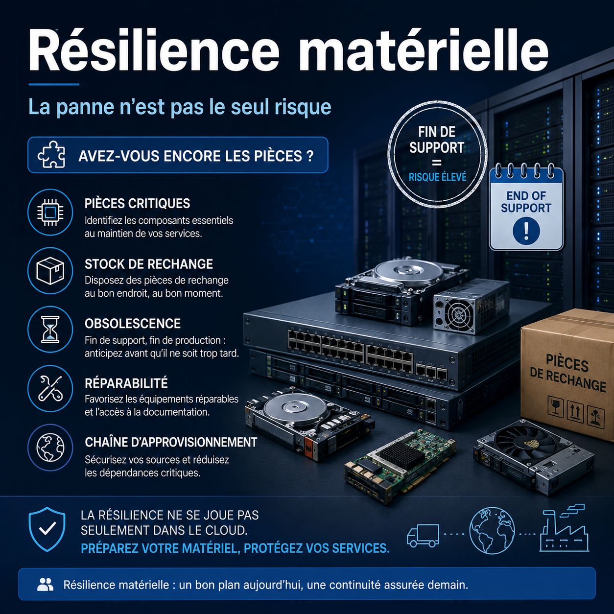 Illustration de l'article Résilience matérielle : avez-vous encore les pièces pour réparer ?