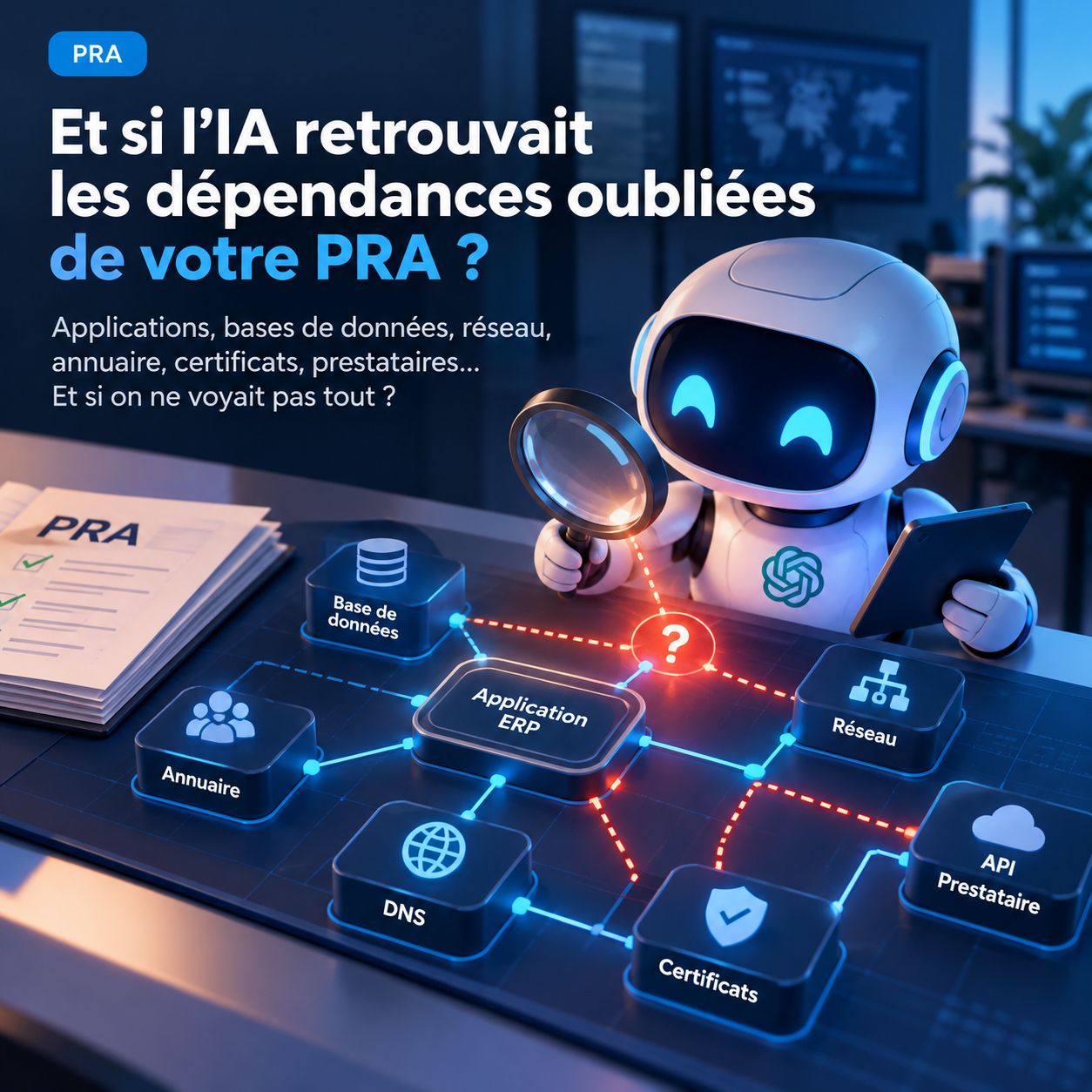 Illustration de l'article Et si l’IA retrouvait les dépendances oubliées de votre PRA ?
