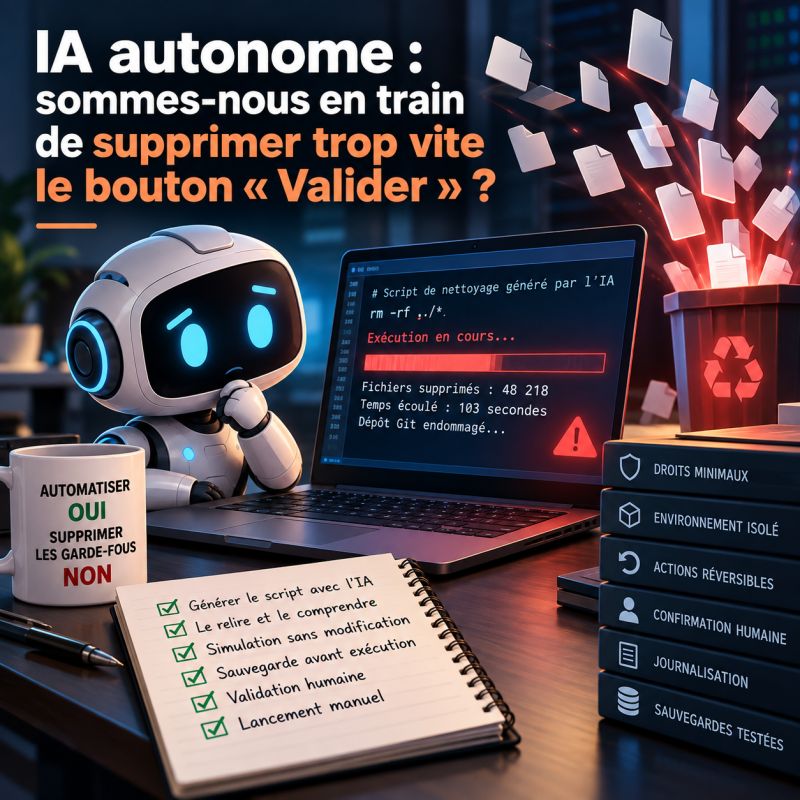 Illustration de l'article IA autonome : sommes-nous en train de supprimer trop vite le bouton « Valider » ?
